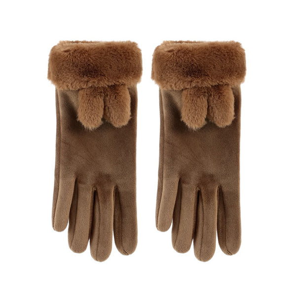 Bunny Ears Plush Women's Gloves