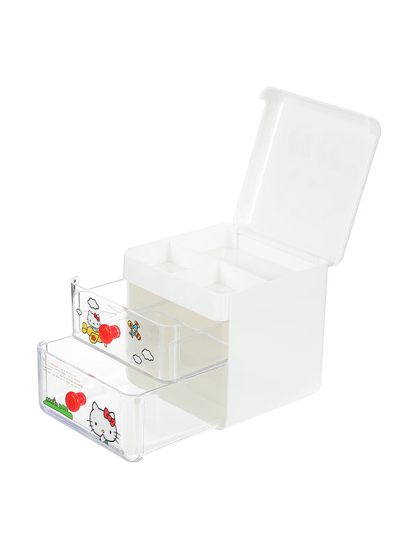 Sanrio Characters Desk Storage Case with Drawers (White)