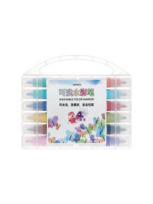 Washable Watercolor Markers Set(24 Colors)