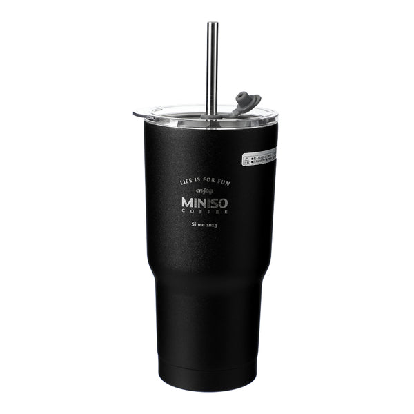 Classic Black & White Series-Steel Bottle 580ml, Black