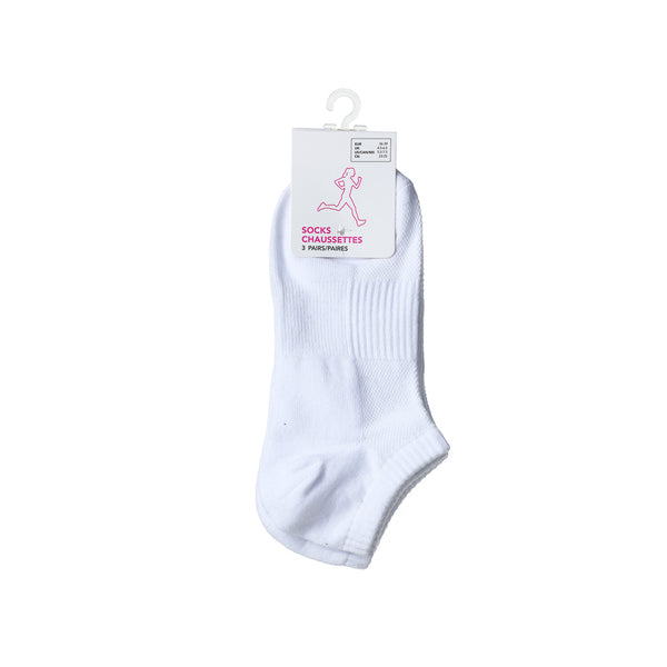 Athletic Low-cut Socks for Women (3 Pairs)(White)