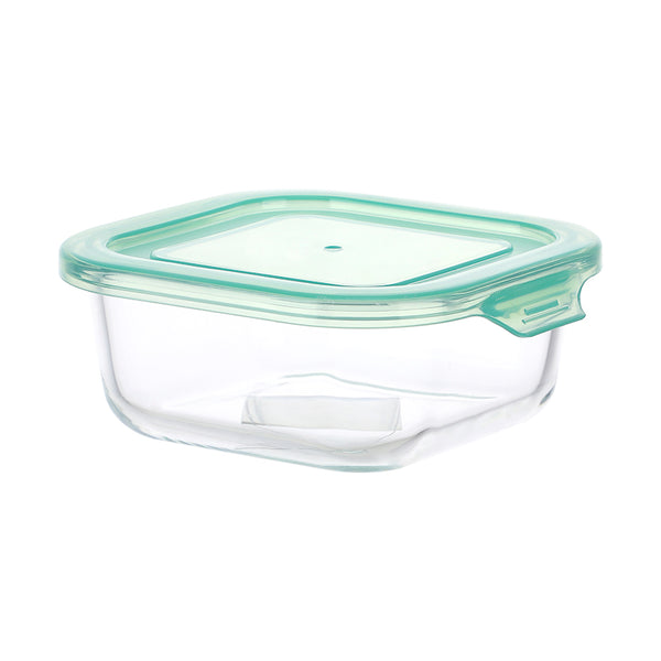 High Borosilicate Glass Food Container 530ml (Green)