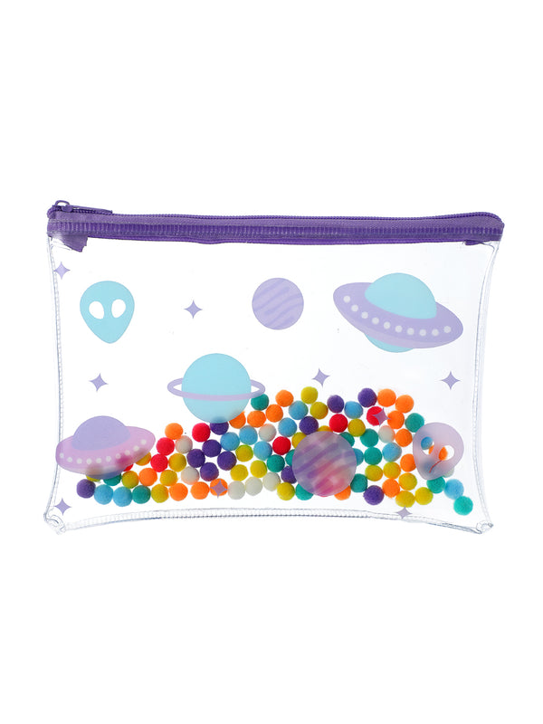 Illusion Collection Clear PVC Pencil Case (16.5x24cm)(Pom Pom?