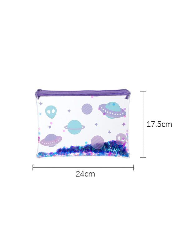 Illusion Collection Clear PVC Pencil Case (16.5x24cm)(Glitter)