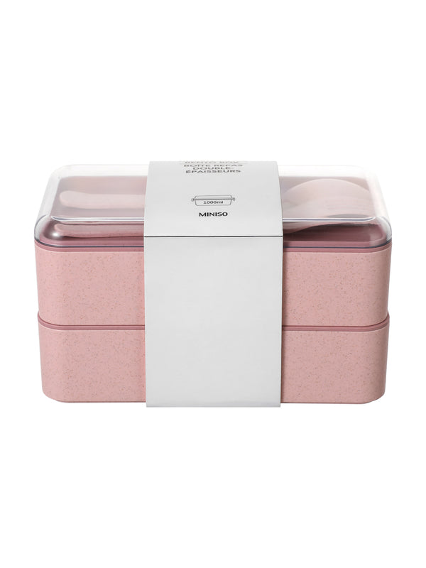 Double-layer Bento Box 1000ml(Pink)