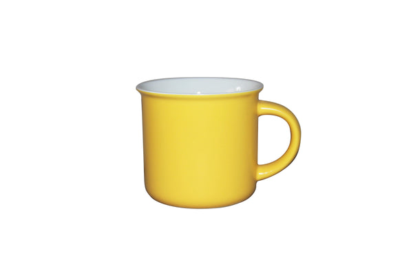 Clean Colored Glaze Ceramic Mug 390ml(Yellow)