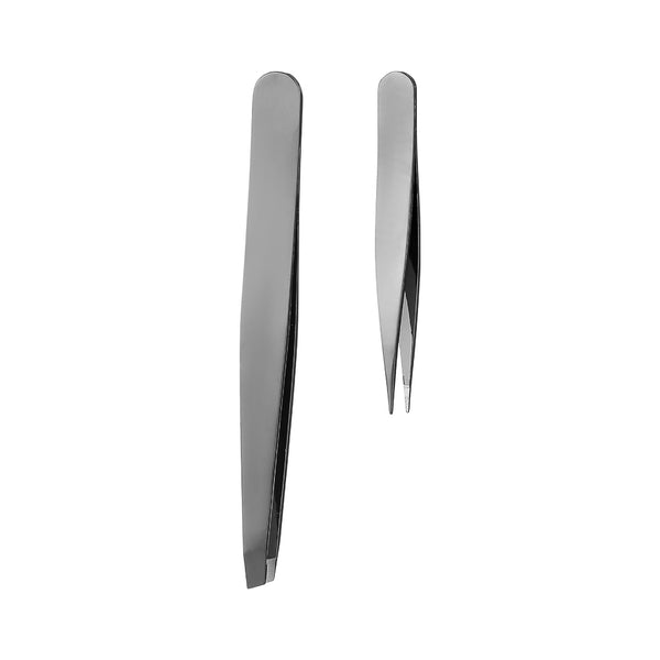 Professional Eyebrow Tweezer Duo (Pointed & Slant)