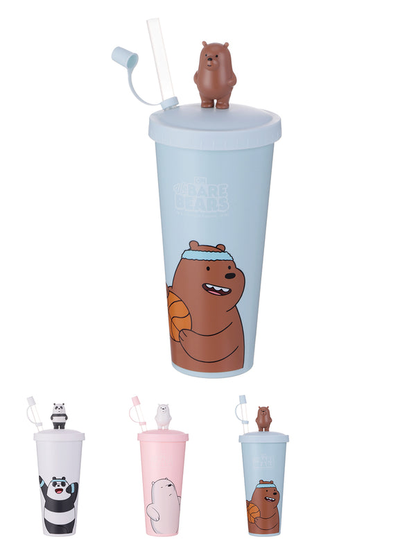 We Bare Bears- Water Bottle with Straw (Type A)