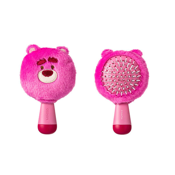 Disney Pixar Lotso Collection Fluffy Festival Portable Paddle Brush