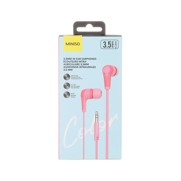 Color Blocking Wired 3.5mm In-Ear Earphones Model: EBP-E-A60(Red)