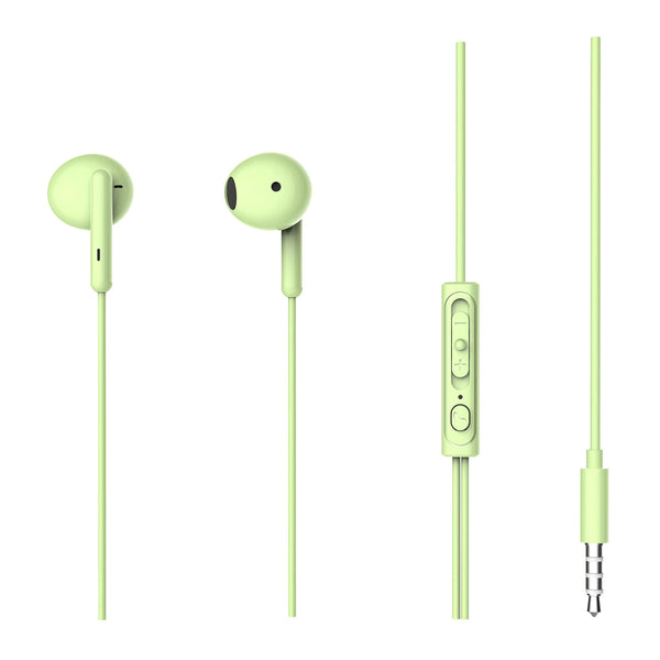 3.5mm Half-in Ear Wired Earphones Model: W001031(Mint Green)