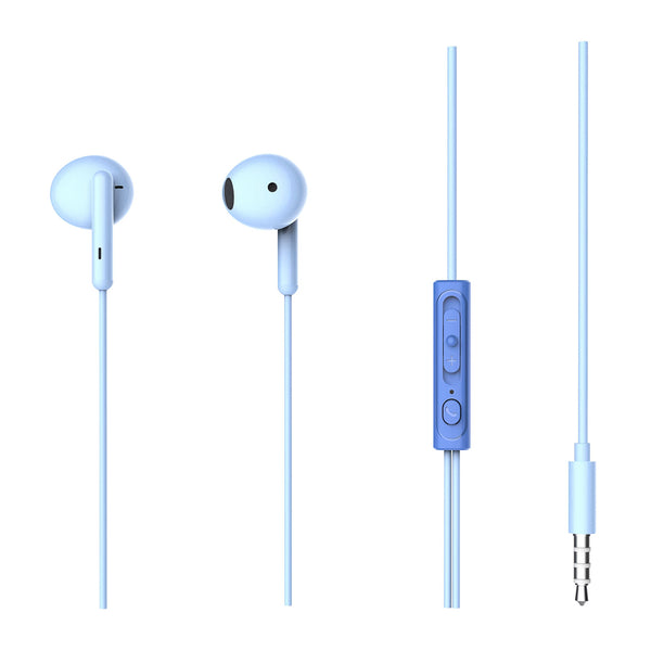 3.5mm Half-in Ear Wired Earphones Model: W001031(Blue)