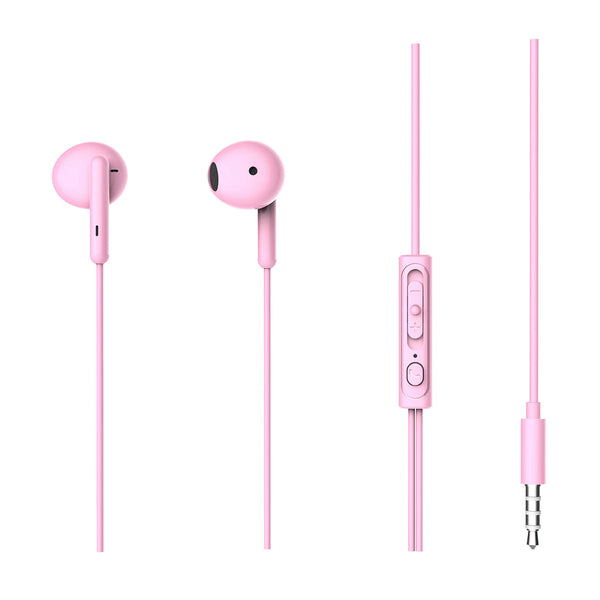 3.5mm Half-in Ear Wired Earphones Model: W001031(Pink)