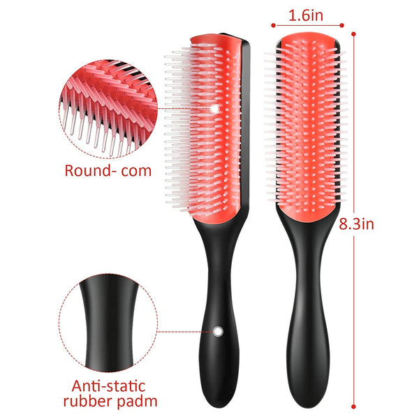 9-Row Styling Brush(Black)