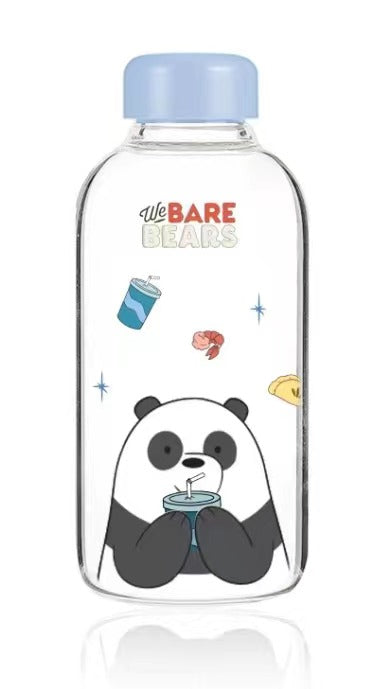 We Bare Bears Collection High Borosilicate Glass Bottle (600mL)( Panda)