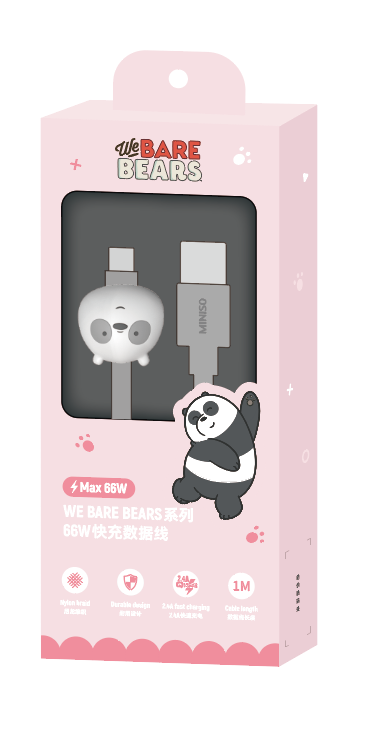 We Bare Bears Collection 5.0 Type-C Fast Charging Cable (Panda)