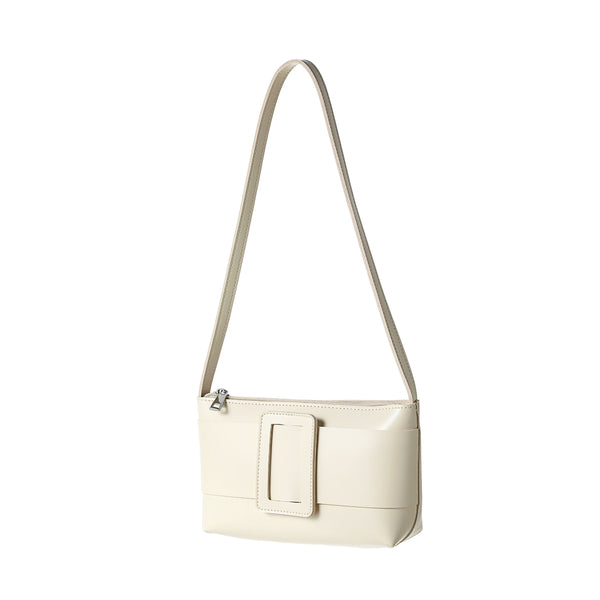 Shoulder Bag with Cool Buckle (Beige)