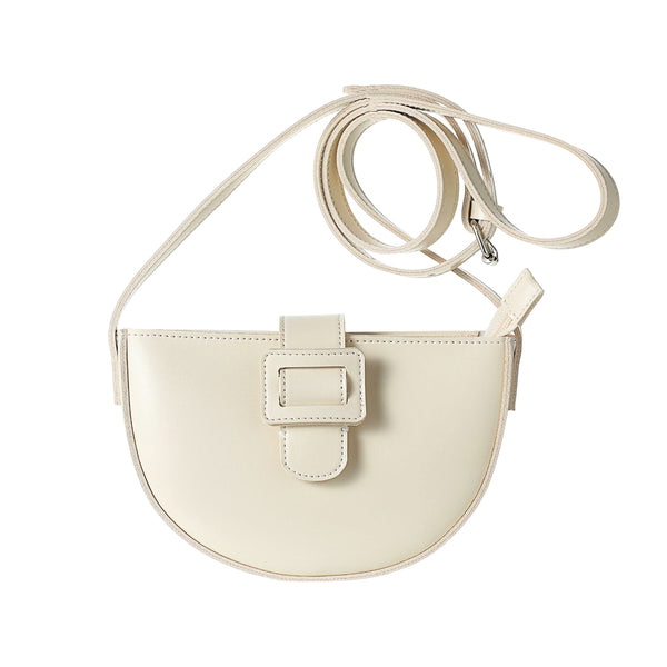 Fashion Half Round Crossbody Bag(Beige)