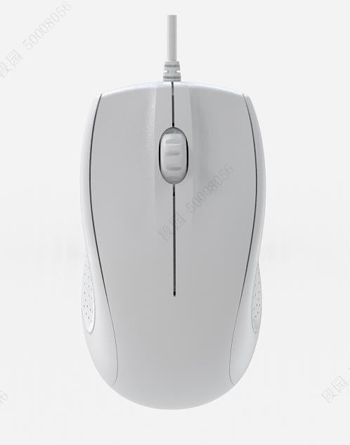 Ergonomic Wired Mouse Model: CM03U(White)