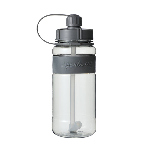 Large Capacity Plastic Water Bottle for Sports (1000mL)(Gray)