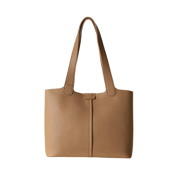 Solid Color Shoulder Bag(Apricot)