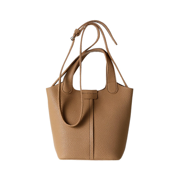 Solid Color Crossbody Handbag(Apricot)