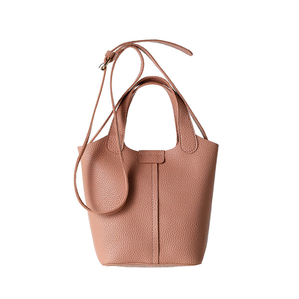 Solid Color Crossbody Handbag(Pink)