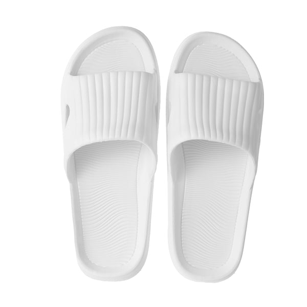 Classic Stripe Women's Bathroom Slippers(White,39-40)