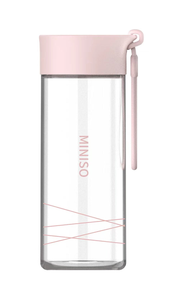 High Borosilicate Glass Bottle with Handle (300mL)(Pink)