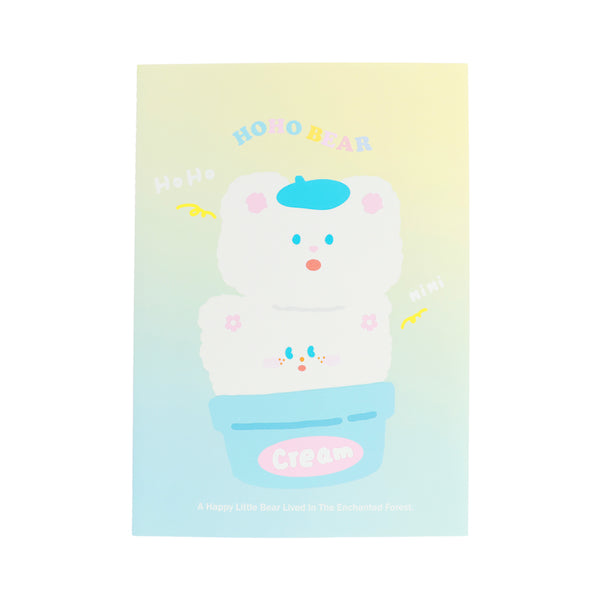 HoHo Bear Summer Sparkling Ice Series B5 Stitch-bound Book (2 pcs, 28 Sheets)(Ice Car,Iceam)