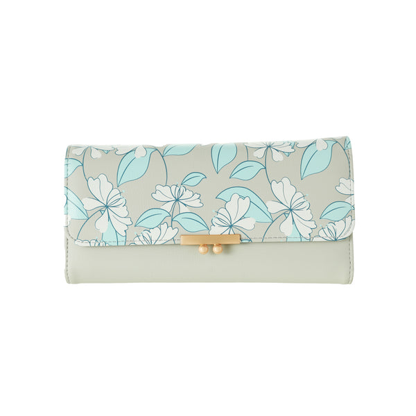 Women's Elegant Print Long Wallet(Apricot)