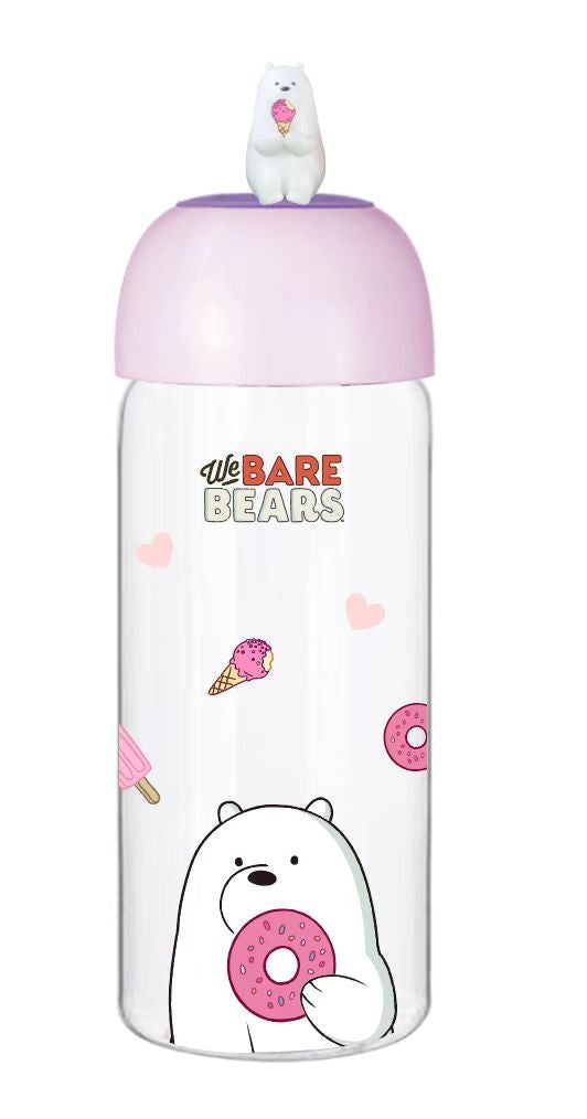 We Bare Bears Collection 5.0 High Borosilicate Glass Bottle (420mL)(Ice Bear)