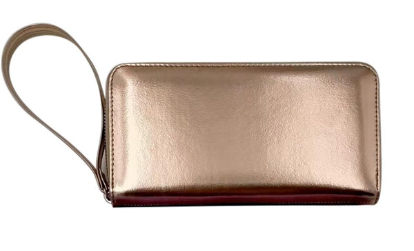 Women?s Zip Around Clutch Bag (Golden)