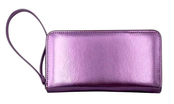 Women＇s Zip Around Clutch Bag (Purple)