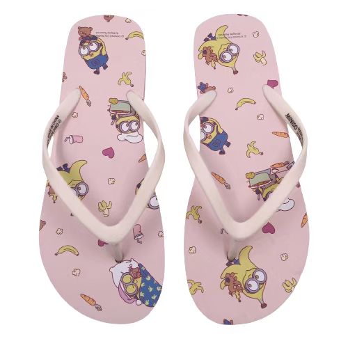 Minions Collection Women's Flip-Flops(Pink,39-40)