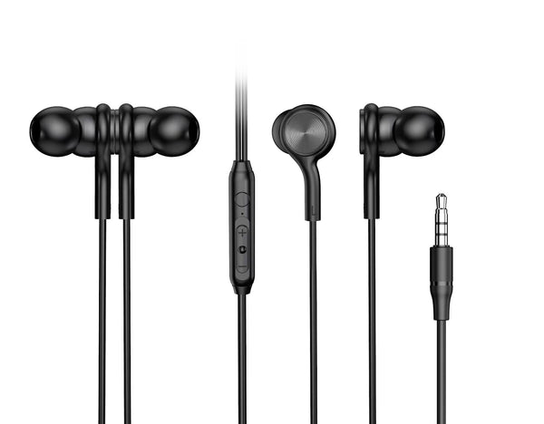 3.5mm Magnetic In-Ear Metal Wired Earphones Model: PA506(Black)