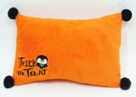 Mini Family Halloween Series 11.8X19.7in. Rectangular Orange Pen Pen Pillow