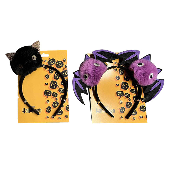 Halloween Series Custome Hair Hoop (2 Assorted Models: Black Cat, Bat)