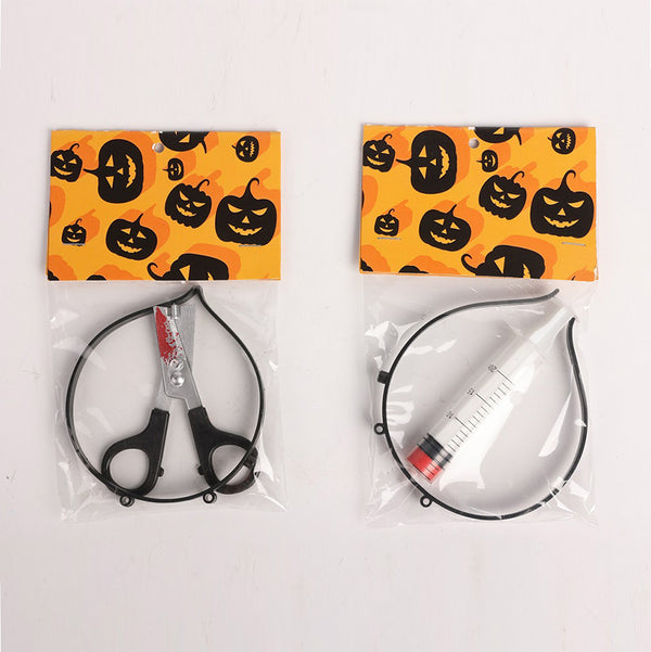 Halloween Series Costume Hair Hoop (2 Assorted Models: Scissors, Syringe)