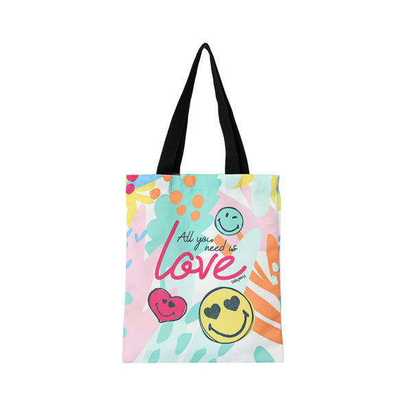 SmileyWorld Collection All Over Print Shopping Bag(Green)