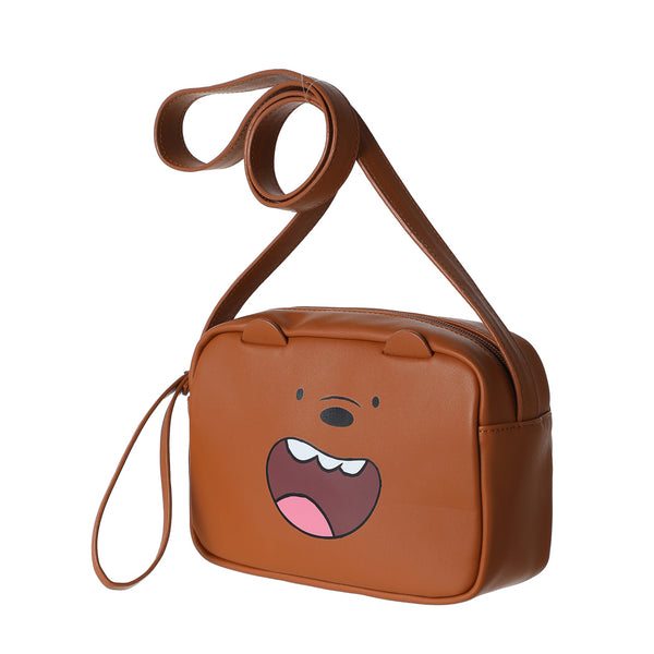 We Bare Bears Collection Crossbody Shoulder Bag(Brown)