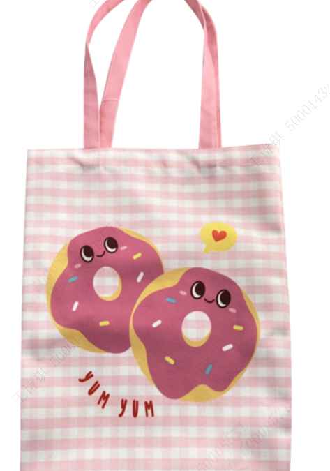 Happy Foods Collection Shopping Bag(Pink)