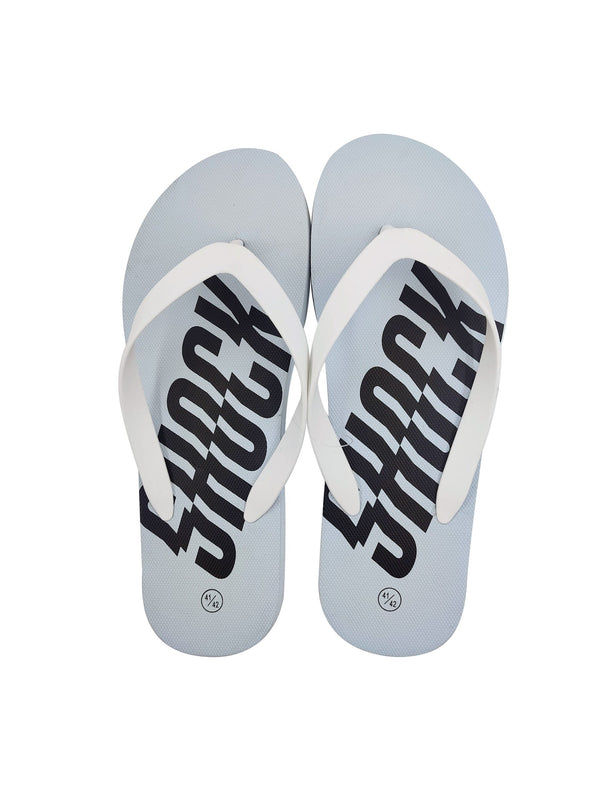 Minimalist Letter Style Men's Flip-Flops(White,43-44)