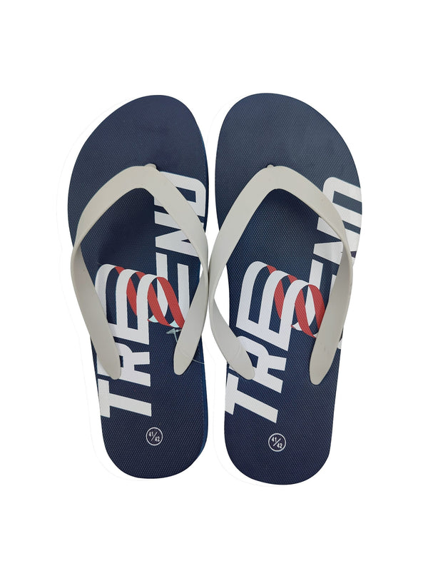 Minimalist Letter Style Men's Flip-Flops(Blue,43-44)