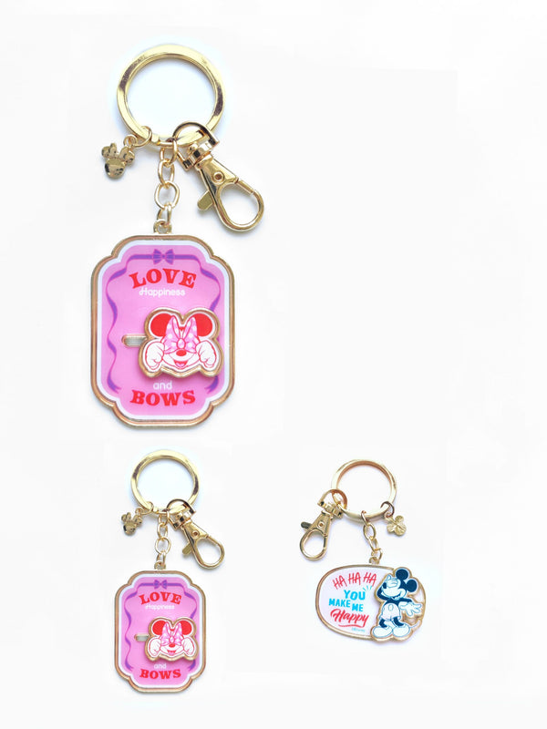 Disney 100 Smile Faces Collection Movable Metal Keychain