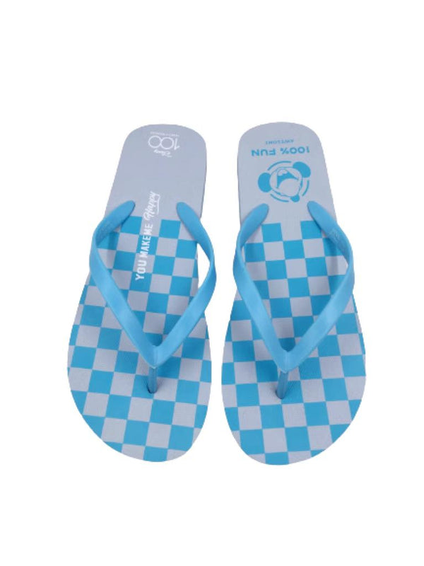 Disney 100 Smile Faces Collection Women’s Flip-Flops(Blue,37-38)