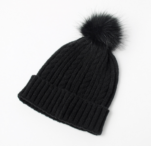 Warm Winter Series Solid Color Knit Hat(Black)