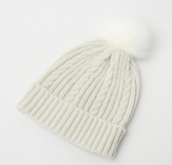 Warm Winter Series Solid Color Knit Hat(Off-White)