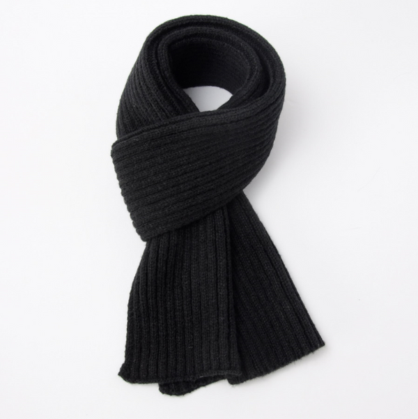 Warm Winter Series Solid Color Scarf(Black)