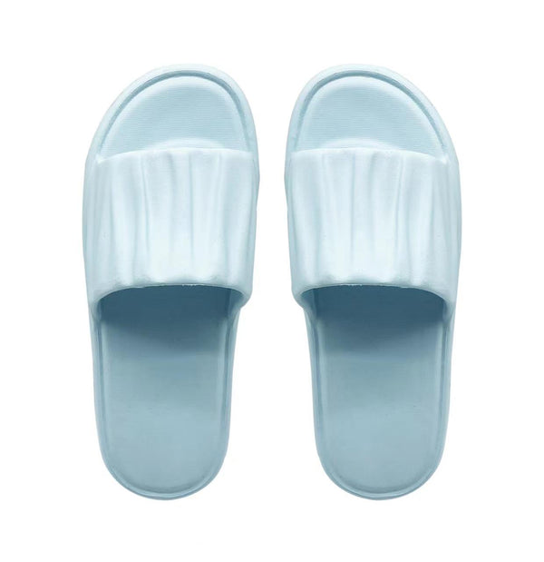 Ripple Series Women’s Bathroom Slippers(Light Blue,39-40)